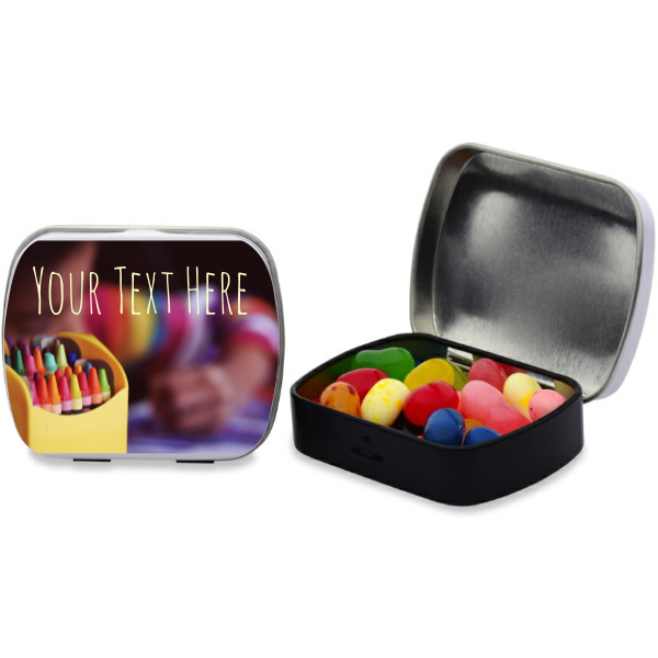 School Crayons Personalized Rectangular Tin