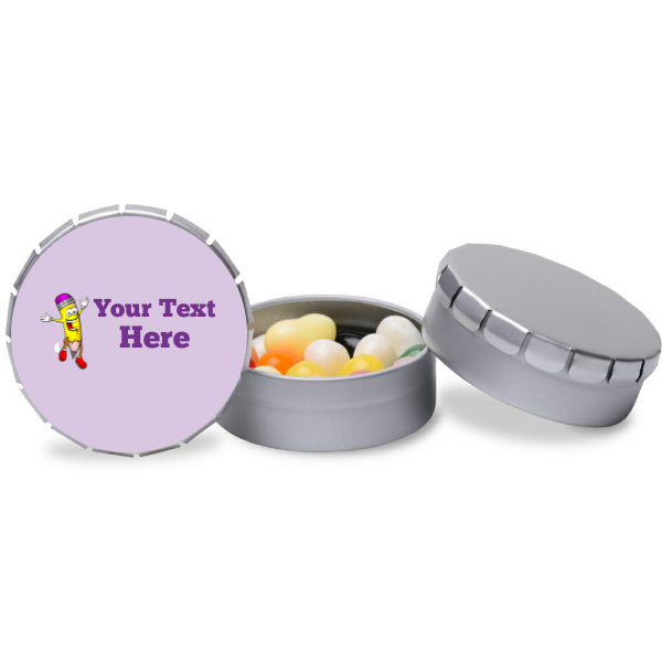 School Pencil Personalized Small Snip Snap Tin