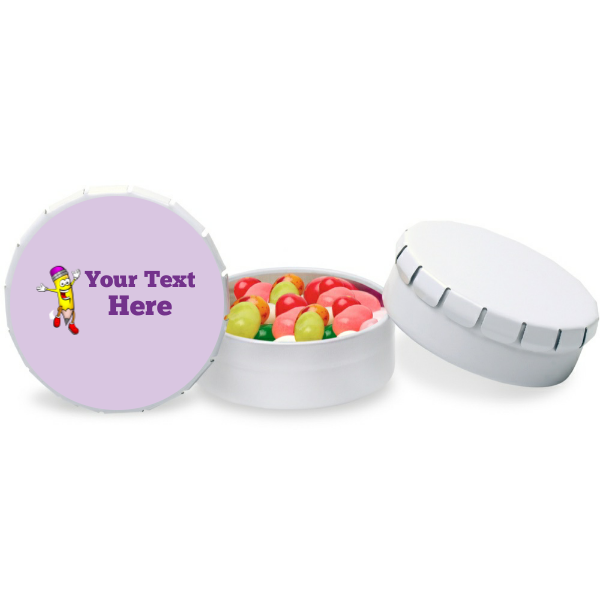 School Pencil Personalized Small Snip Snap Tin