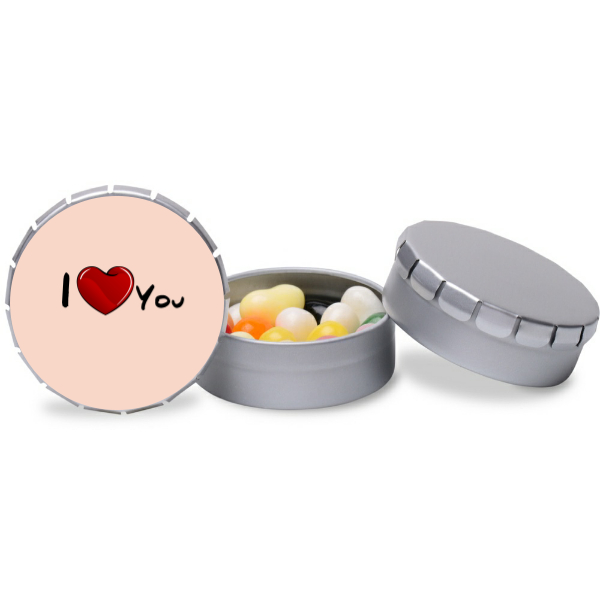 I Love You Personalized Small Snip Snap Tin