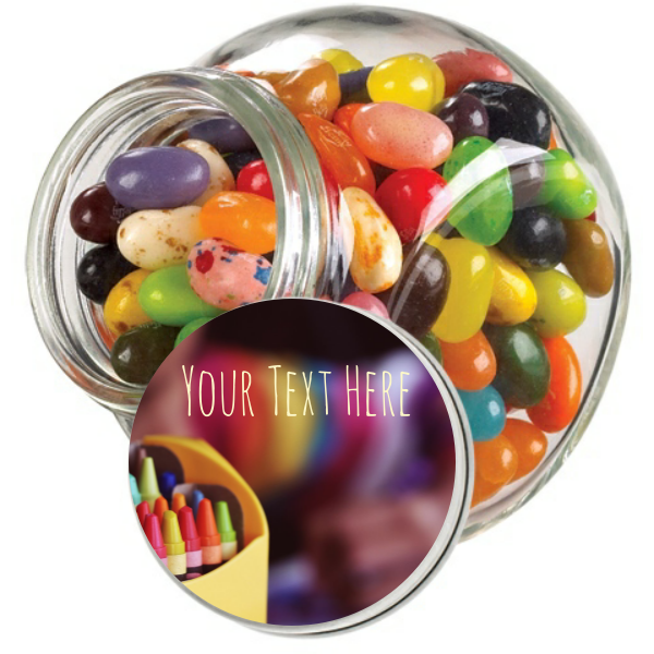 School Crayons Personalized Glass Jar