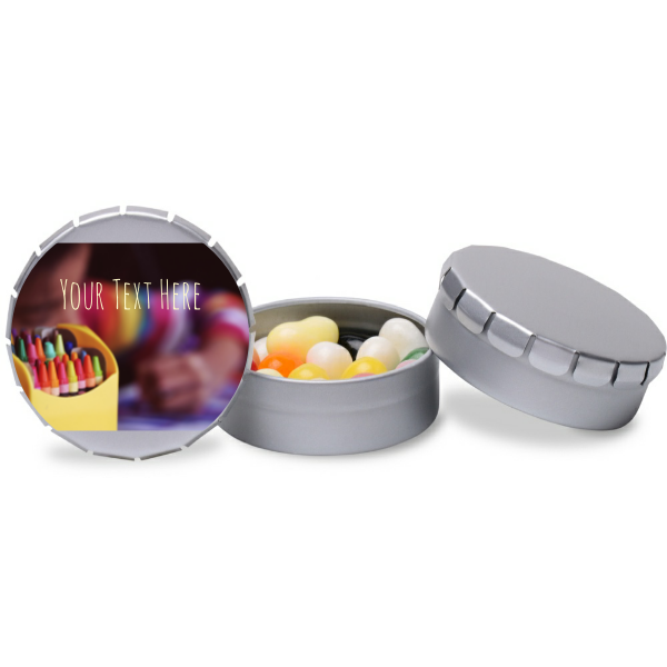 School Crayons Personalized Small Snip Snap Tin