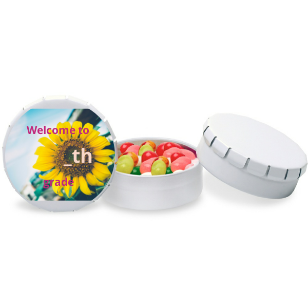 Welcome back to School Personalized Small Snip Snap Tin