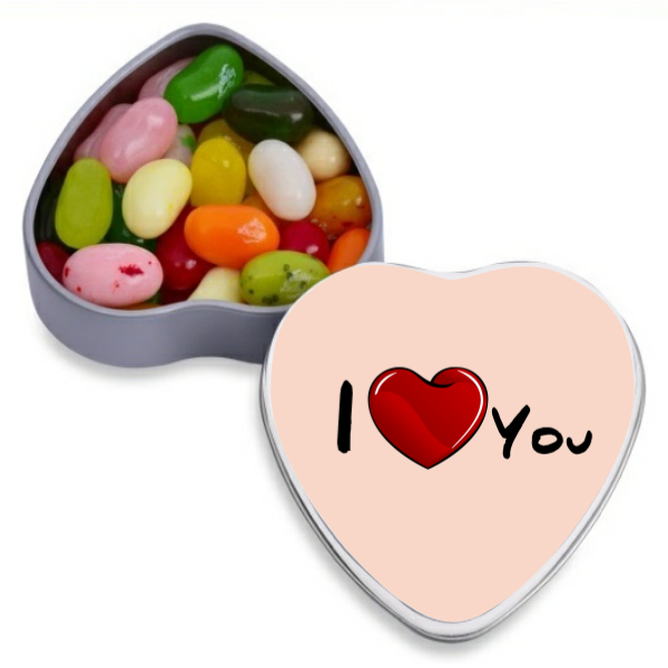 I Love You Personalized heart candy container