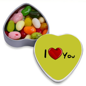 love 2 Personalized heart candy container