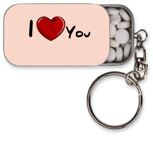 I Love You Personalized Key Chain