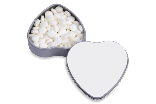 Personalized heart candy container