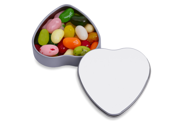 Personalized heart candy container