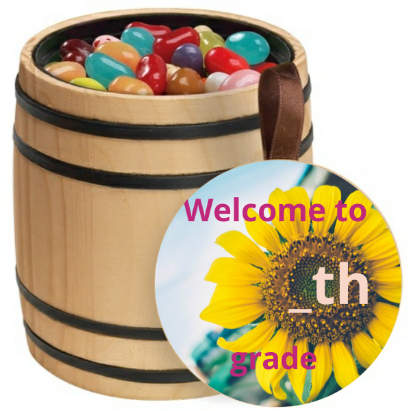 Welcome back to School Personalized Wooden Barrel