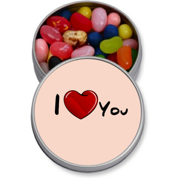 I Love You Personalized Round Candy Tin