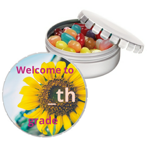 Welcome back to School Personalized Giant Snip-Snap Tin