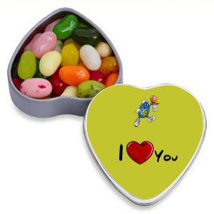 love 2 Personalized heart candy container