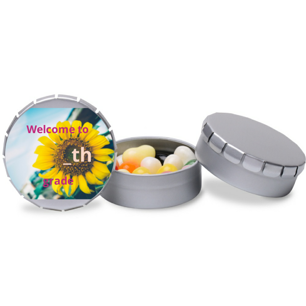Welcome back to School Personalized Small Snip Snap Tin