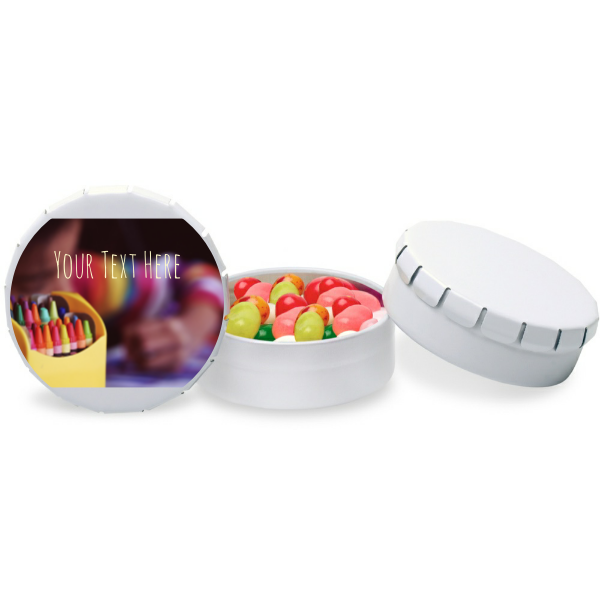 School Crayons Personalized Small Snip Snap Tin