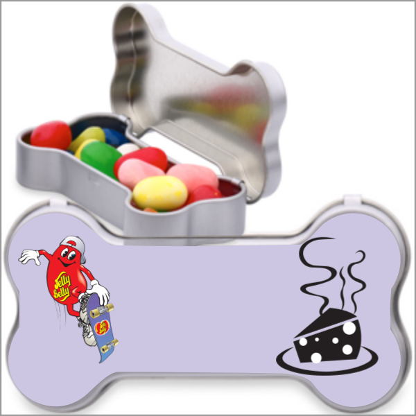 Skateboard Personalized Dog Bone Container