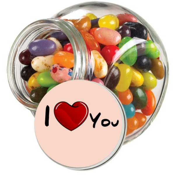 I Love You Personalized Glass Jar