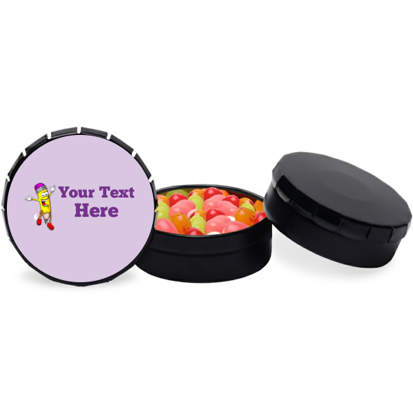 School Pencil Personalized Small Snip Snap Tin