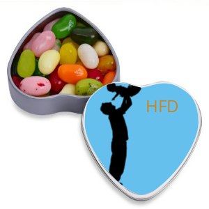 Father and son Personalized heart candy container